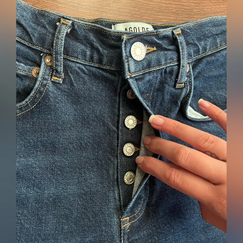 🌟 AGOLDE Riley Long High Rise Button Fly Jeans 🌟 - Picture 4 of 12
